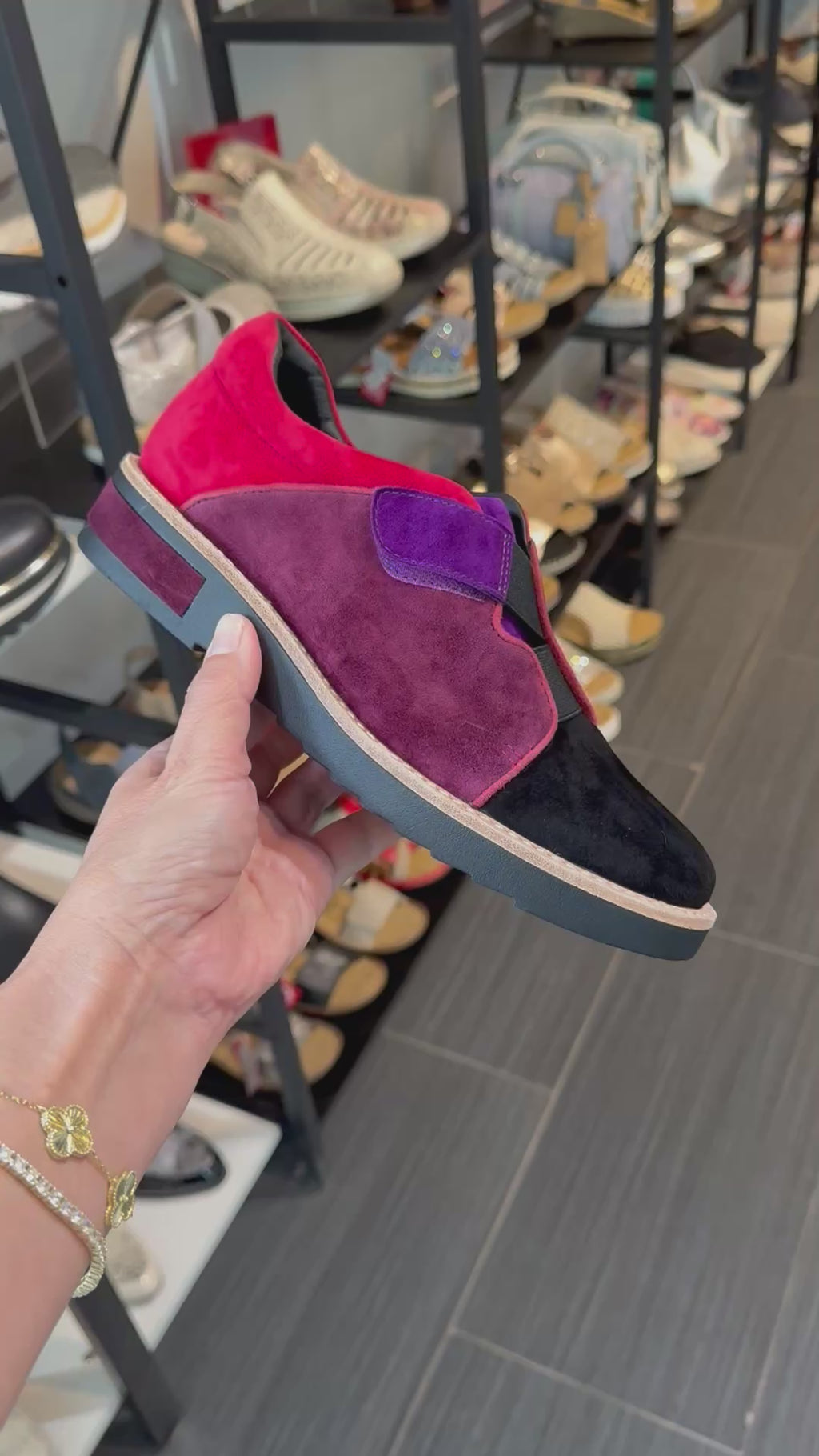 Django and Juliette Reiny Suede Red Multi