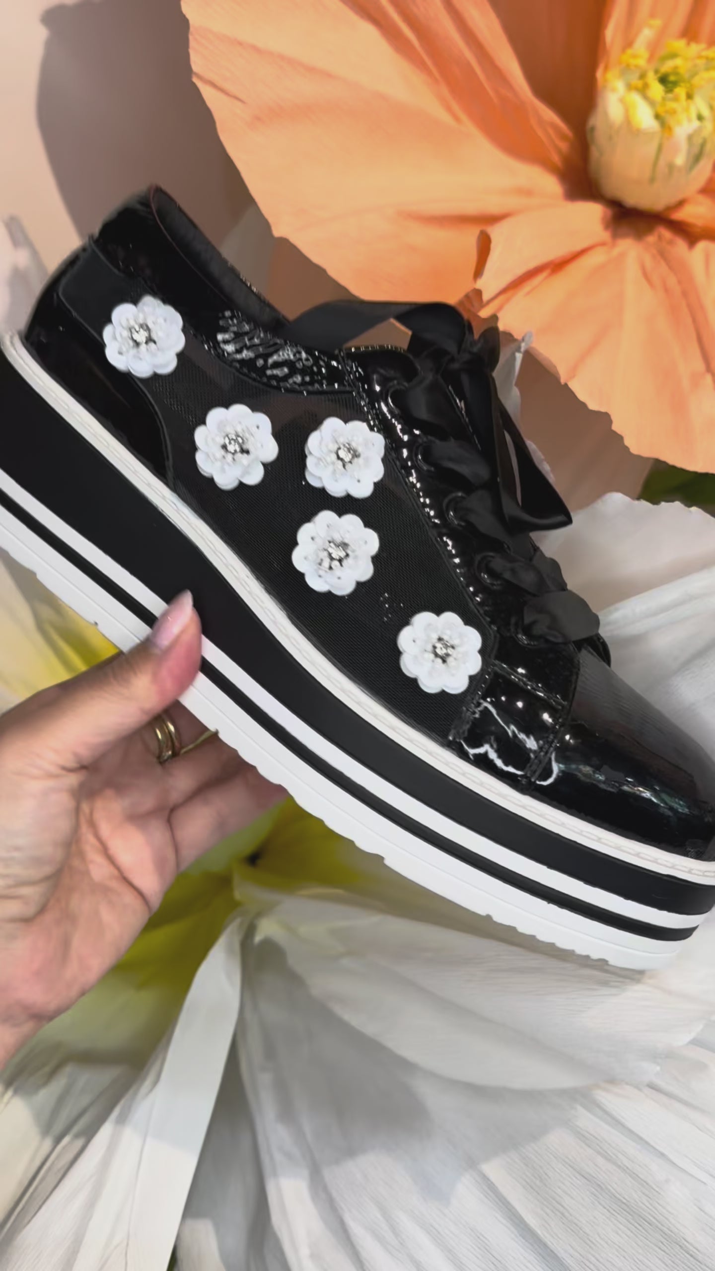 Django & Juliette Serenoy Mesh Platform Sneaker - Black