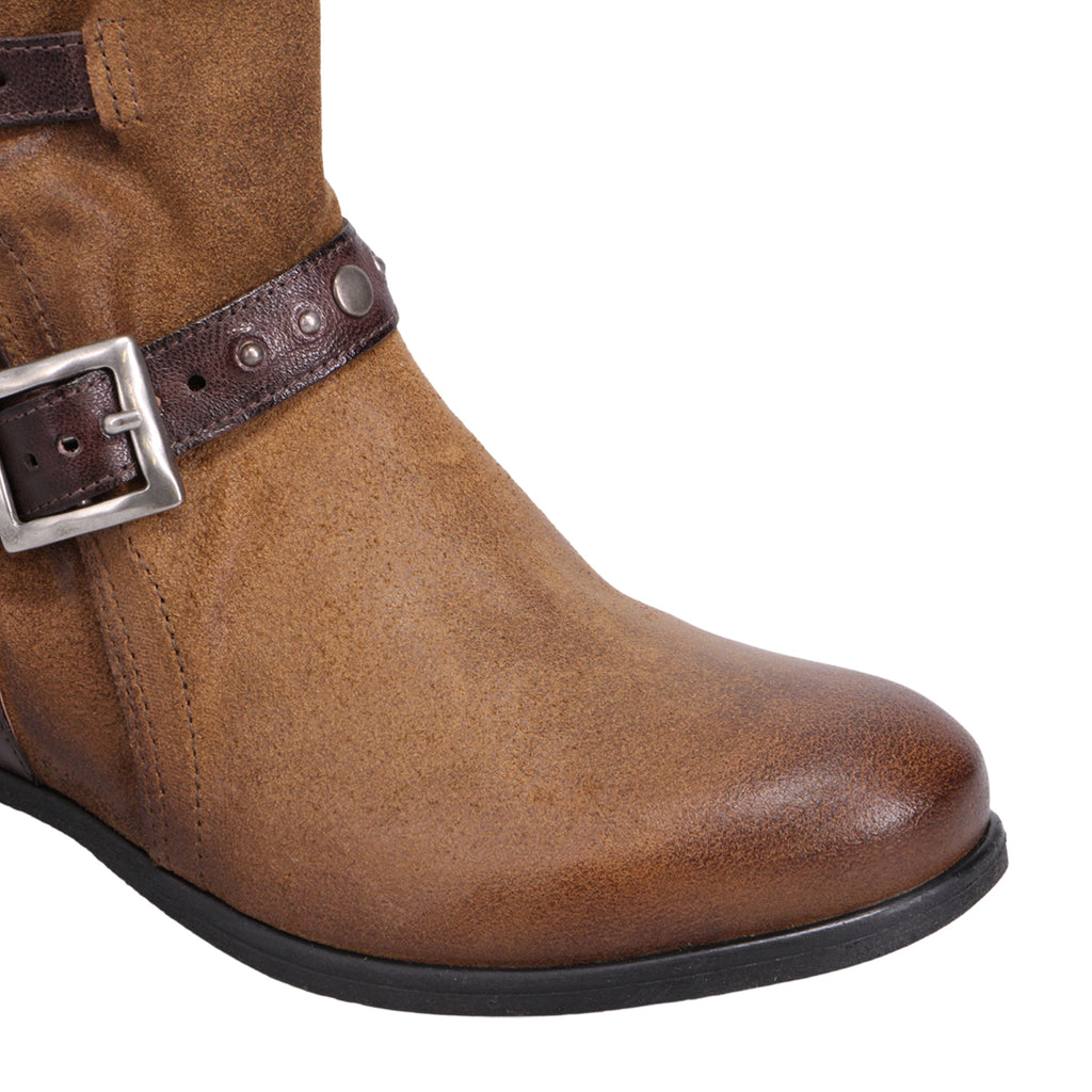 Miz Mooz Sammie Leather Boots - Walnut