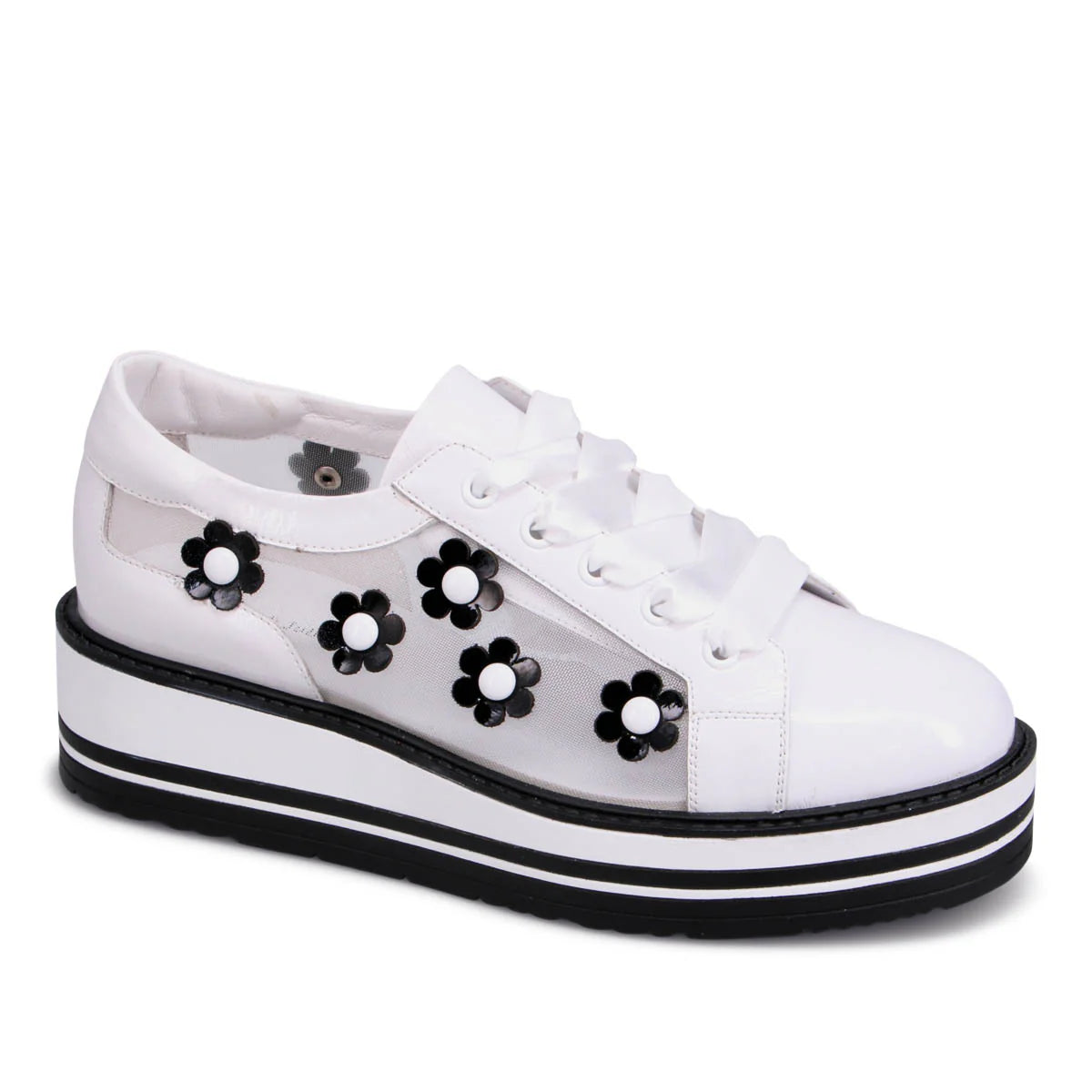 Django & Juliette Serenoy Mesh Platform Sneaker - White