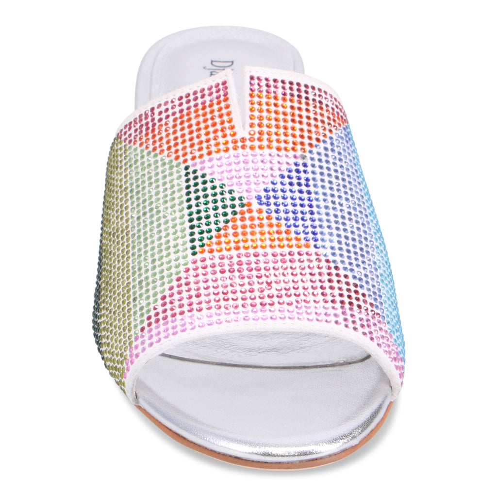 Django & Juliette Tammy Heeled Slide - Silver Multi
